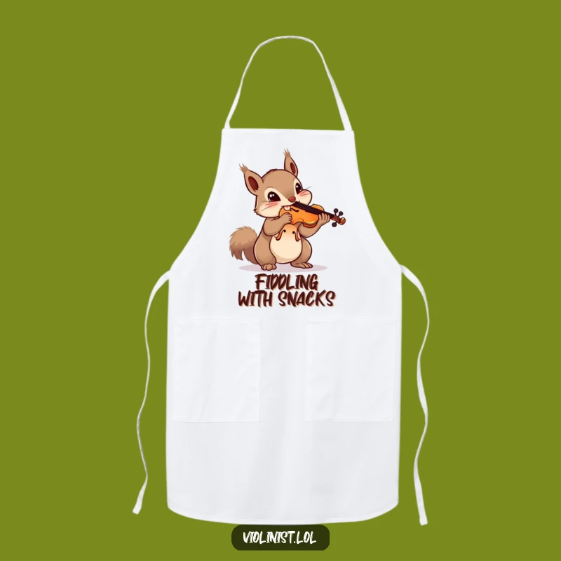 Funny Squirrel Violin Apron: Chef Musician Kitchen Wear, Perfect Gift