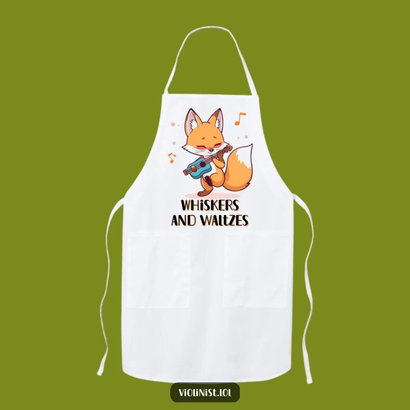 Funny Fox Chef Apron A Determined Musician Cook, Perfect Funny Gift