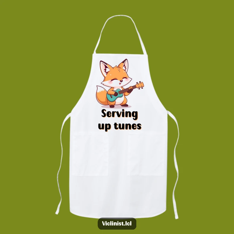 Funny Fox Chef Apron: Rocking the Kitchen Solo, Hilarious Cooking Gift