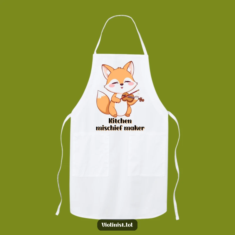 Funny Fox Violin Apron: Cook with Gentle Harmony, a Hilarious Gift