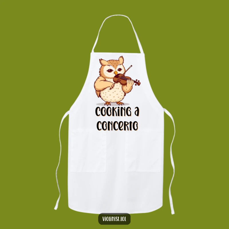 Funny Owl Chef Apron: Cook with Maestro Flair