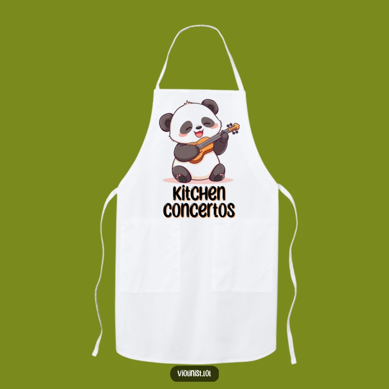 Funny Panda Chef Apron: Cook with Musical Enthusiasm
