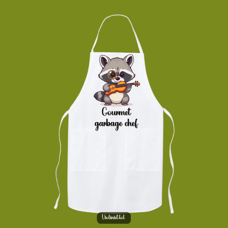 Funny Raccoon Fiddle Apron: Cook with Gentlemanly Flair, a Hilarious Gift