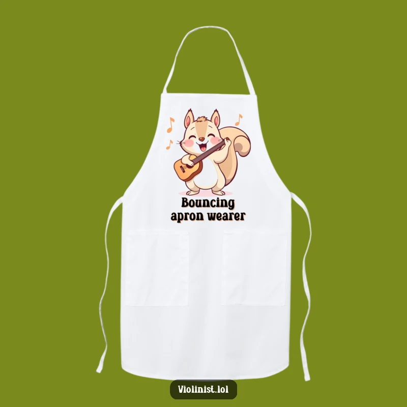 Funny Squirrel Violinist Apron: Cook with Rhythm, Perfect Funny Gift!