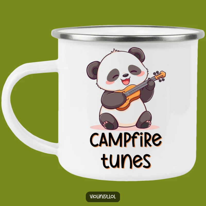 Funny Panda Campfire Mug: Music and Smiles Outdoors