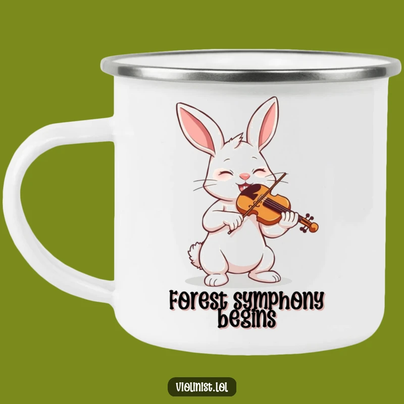 Funny Bunny Violin Camping Mug: Your Adventure Companion's Funny Gift