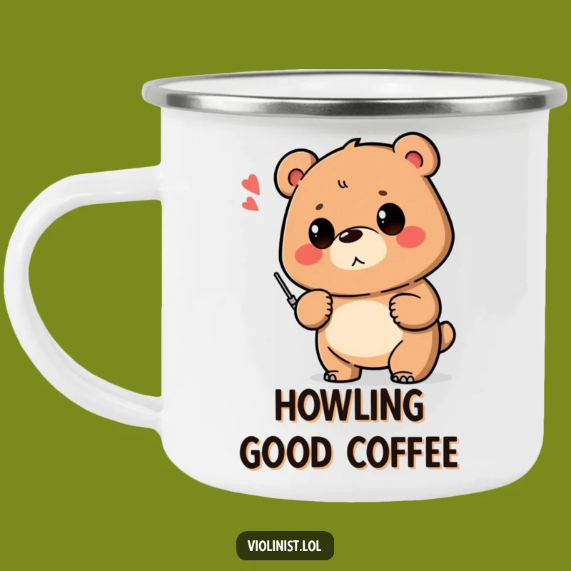 Funny Bear Camping Mug: Shaky Note Adventure - Humorous Outdoor Gift