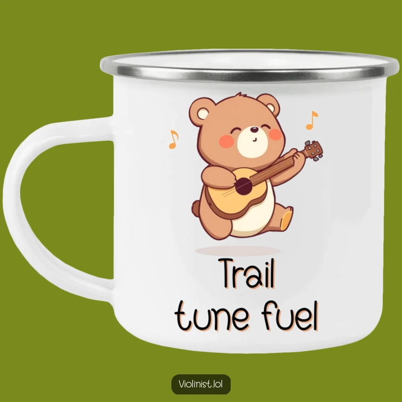 Funny Energetic Bear Camping Mug: Enjoy Joyful Tunes by the Fire Gift