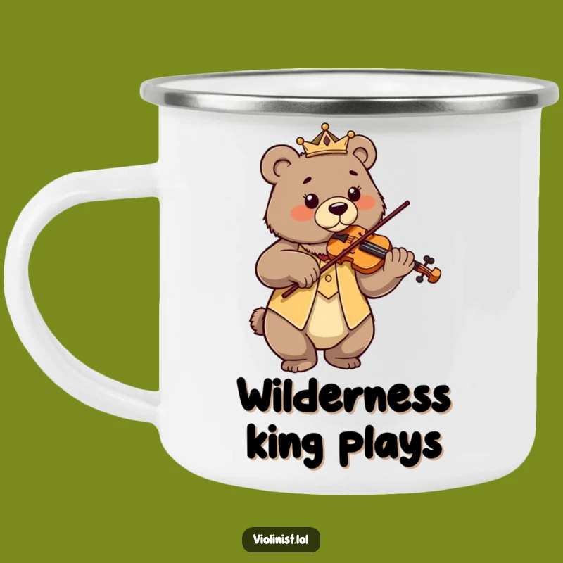 Funny Bear Violin Camping Mug: Your Majestic Outdoor Companion Funny Gift