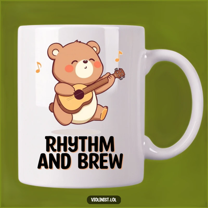 Funny Energetic Bear Playing Music Mug: The Perfect Joyful Gift for Music Lovers
