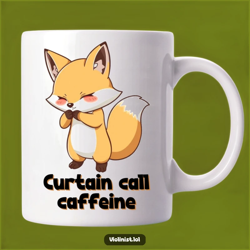 Funny Fox Bow Mug: A Dramatic and Hilarious Gift for Performers and Theatre Lovers