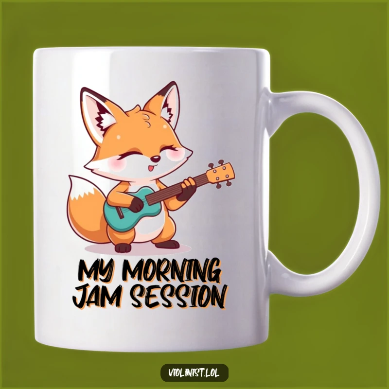 Funny Fox Musician Mug: A Determined Soloist's Hilarious Melody, Perfect Gift