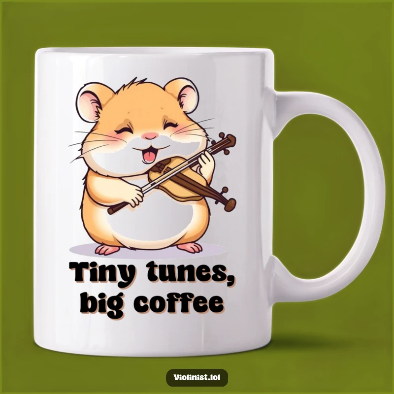 Funny Hamster Violin Mug: Intense Focus Comedy, Perfect Gift for Musicians