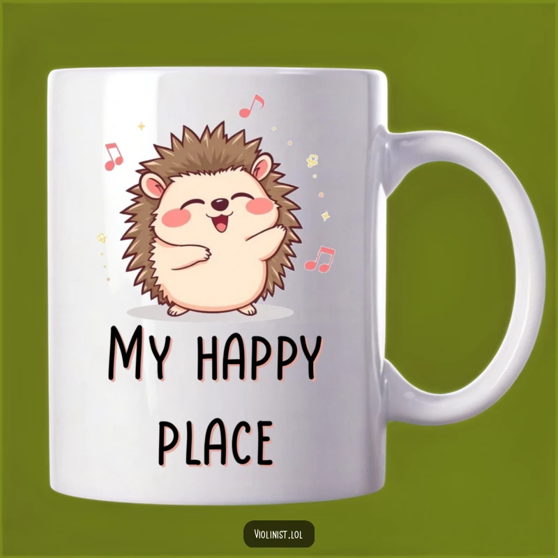 Funny Hedgehog Grooving Mug: A Hilarious Gift for Music Lovers
