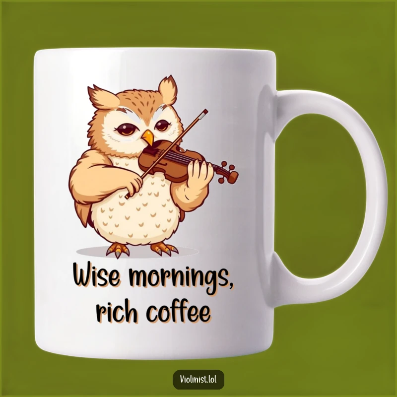 Funny Owl Violinist Mug: Maestro of Melodies Gift