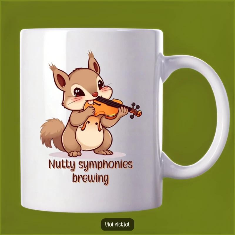 Funny Squirrel Violin Mug: Balancing Act Comedy, Perfect Witty Gift