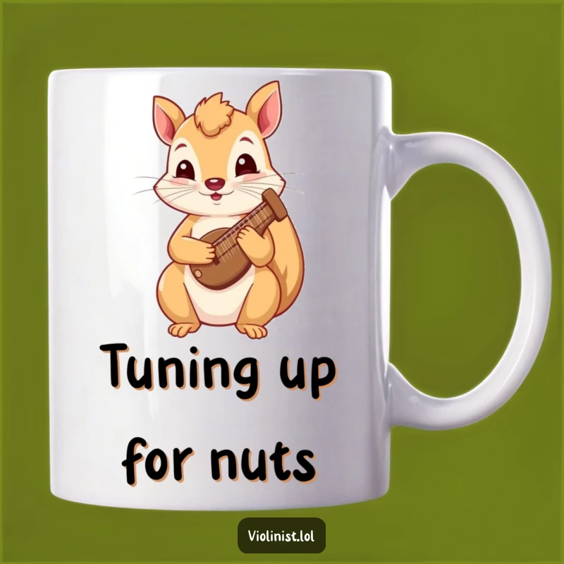 Funny Squirrel Harp Mug: Whimsical Music Makes a Delightful Gift