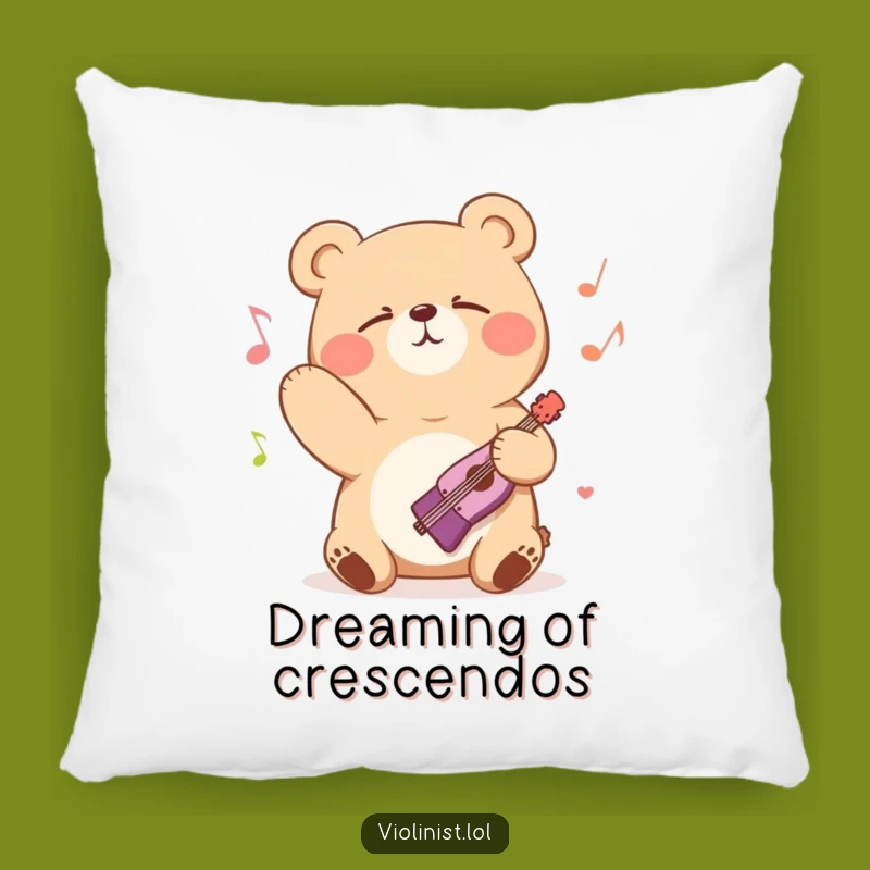 Comfy Funny Bear Bliss Pillow: Relax with Musical Serenity