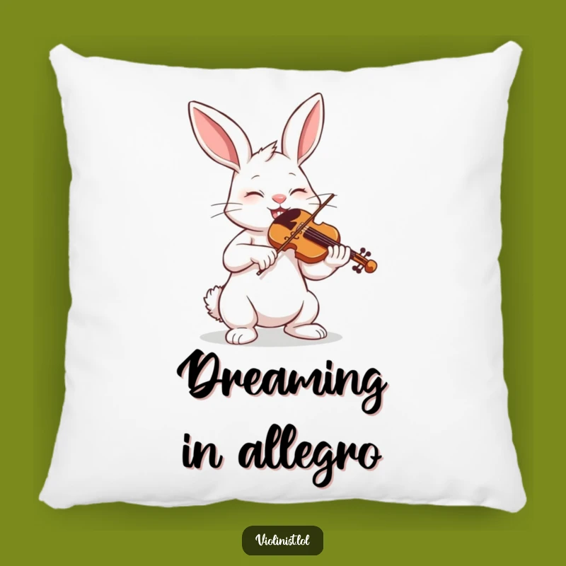 Funny Bunny Violin Pillow: Cuddle Up with This Passionate Musician's Funny Gift