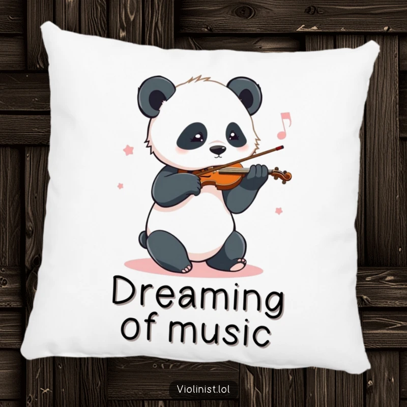 Funny Panda Pillow: A playful panda sways gently while playing the violin, offering comfort and a touch of musical delight.