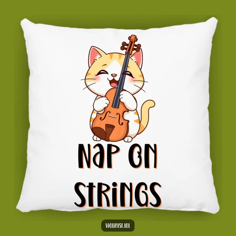 Funny Cat Violin Pillow: Cuddle Up with Feline Musical Confusion