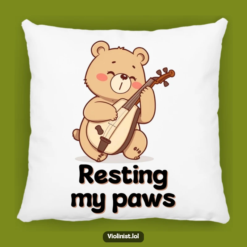 Funny Bear Cello Pillow: Add a Touch of Wild Music to Your Space, a Hilarious Gift