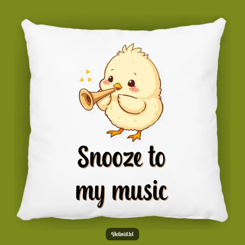 Funny Chick Pillow: Tiny Trumpet Comfort - Cute & Cozy