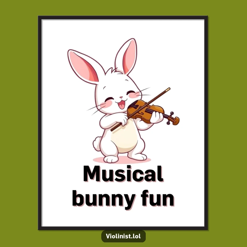 Funny Bunny Violinist Digital Art - Instant Melody!