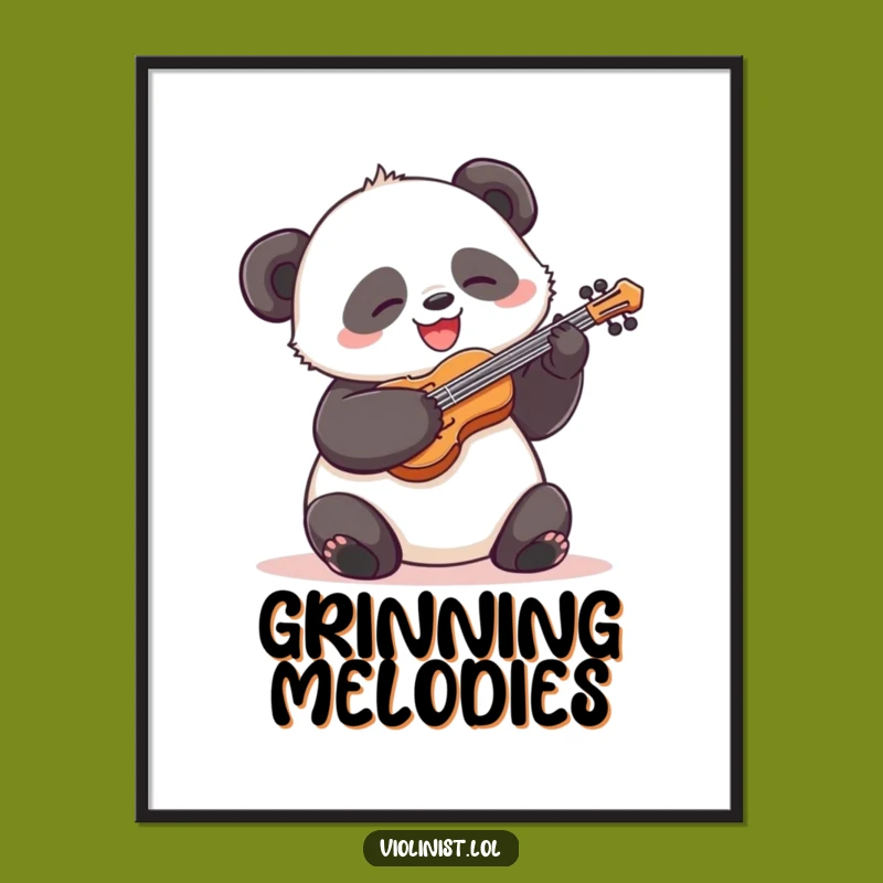 Funny Panda Music Art Print: Energetic Digital Decor