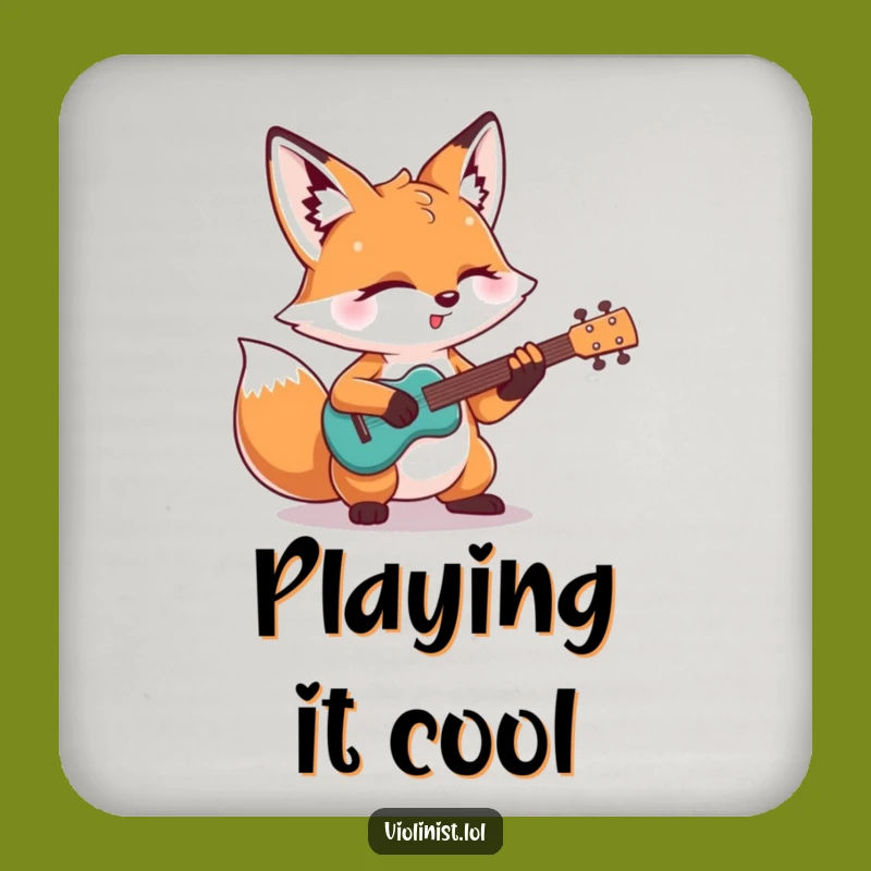 Funny Fox Music Coaster: Protect Surfaces With Solo Style, Hilarious Gift