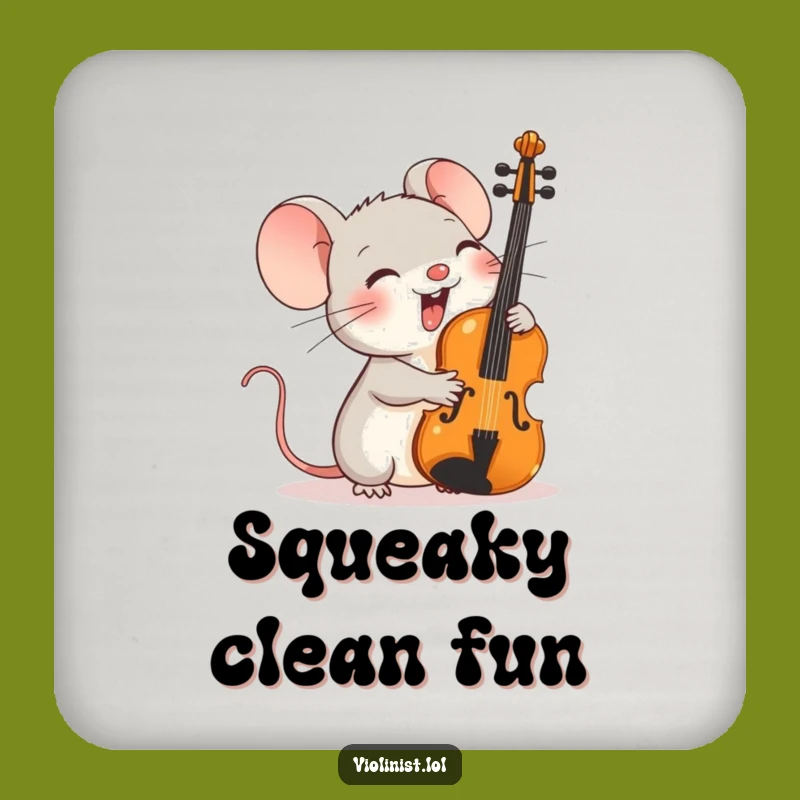 Funny Mouse Violinist Coasters: Protect Surfaces with Giggles, Perfect Gift!