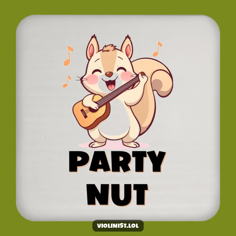 Funny Squirrel Violinist Coasters: Protect Surfaces with Rhythm, Perfect Gift!