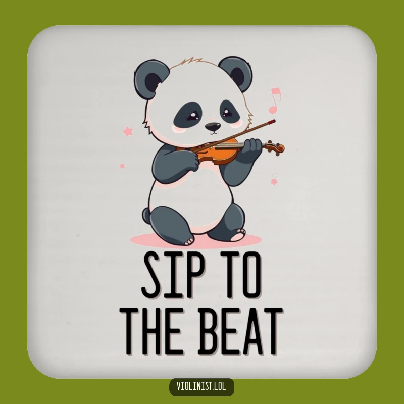 Funny Panda Coaster: Protect Surfaces with Musical Charm