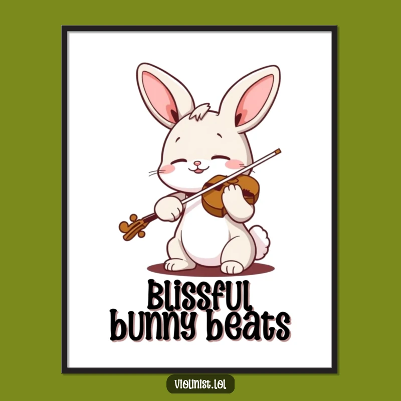 Funny Bunny Violin Poster: Bring Joyful Melodies and Laughter to Your Walls