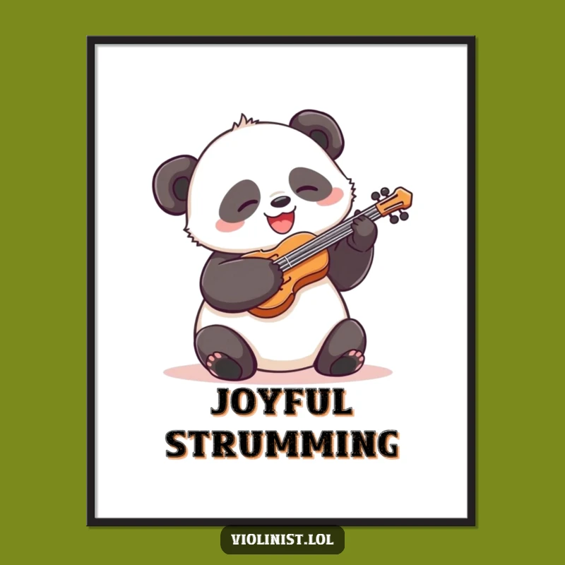 Funny Panda Jam Poster: High-Energy Wall Art