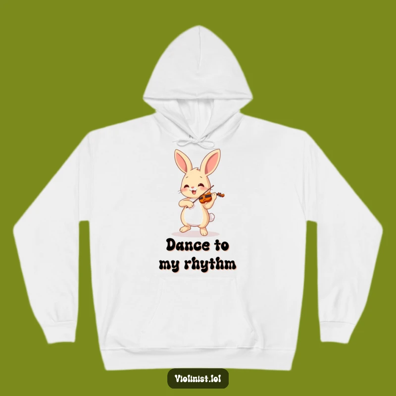 Cozy Funny Bunny Violin Hoodie: Warm Up with Musical Merriment