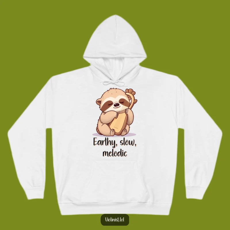 Funny Sloth Harpist Hoodie: Cozy Up with Slow-Motion Music!