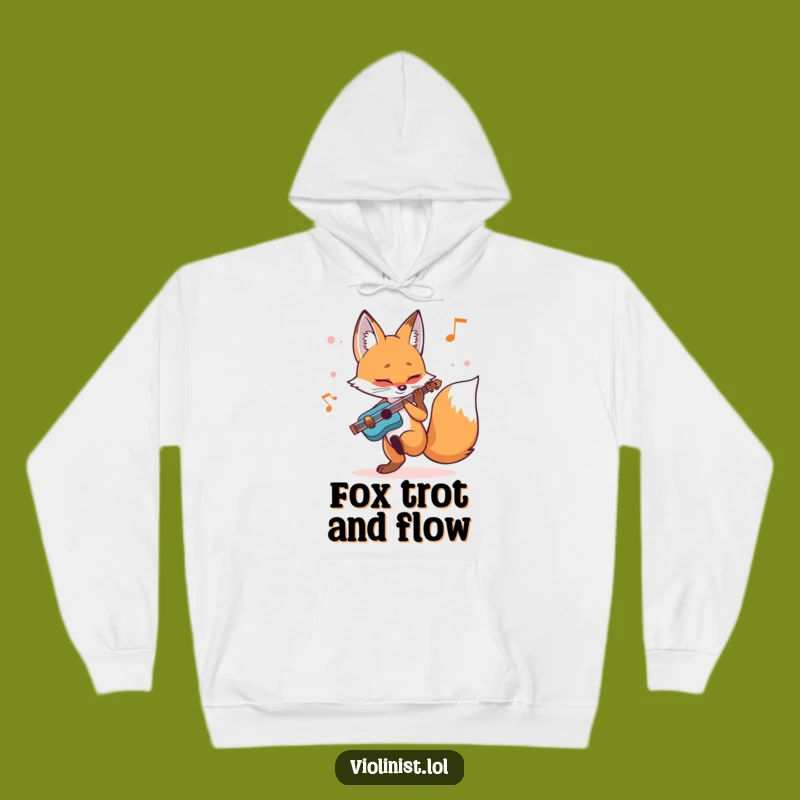 Funny Fox Melodist Hoodie A Determined Foot-Tapping Player, Perfect Funny Gift