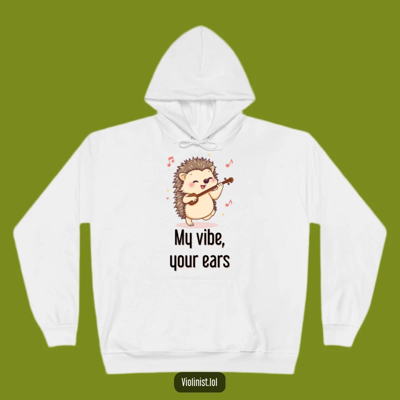 Funny Hedgehog Violin Hoodie: Cozy Up with Lively Music and Hilarious Charm