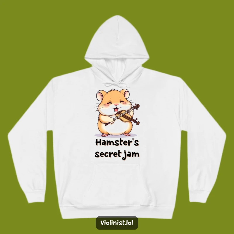 Funny Hamster Violin Hoodie: Cozy Dedicated Musician Sweatshirt, Great Gift