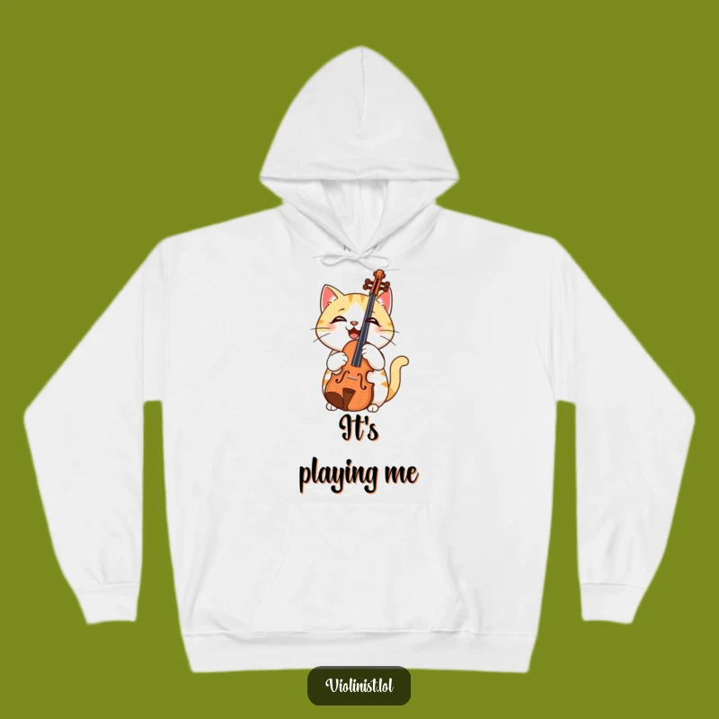Funny Cat Violin Hoodie: Cozy Up with This Hilarious Feline Design