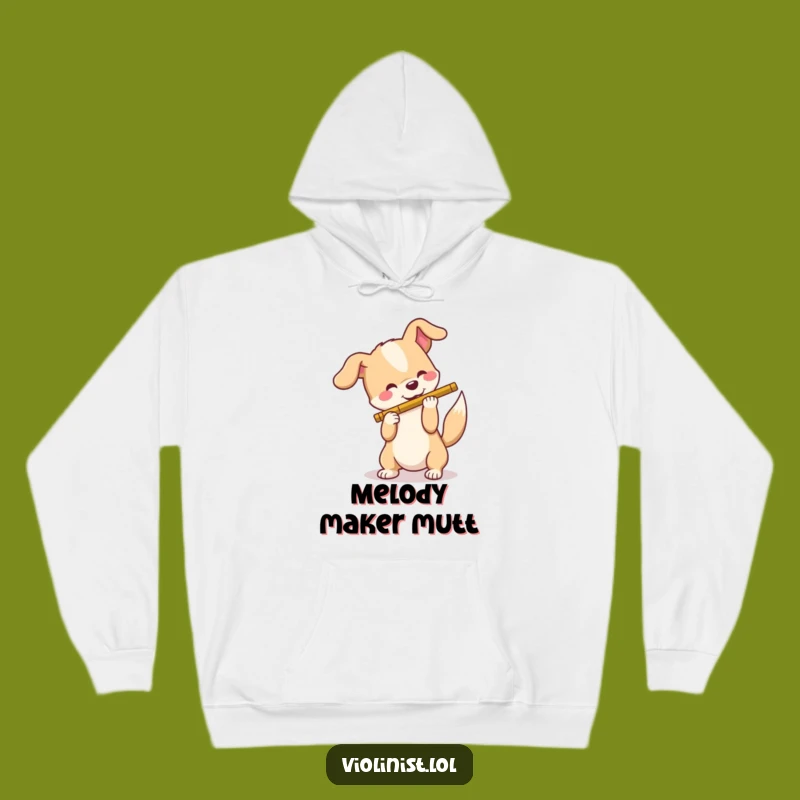Funny Dog Flute Player Hoodie: Cozy Up with Canine Comedy!