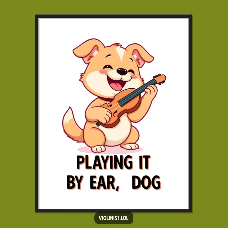 Free Printable Dog Violinist Wall Art: Add a Harmonious Touch of Fun to Your Home