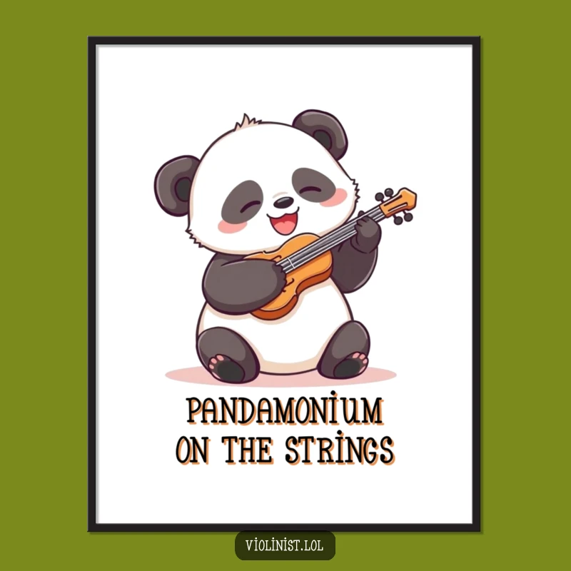 Free Printable Wall Art: Silly Panda Jamming - Funny Downloadable Animal Art Decor
