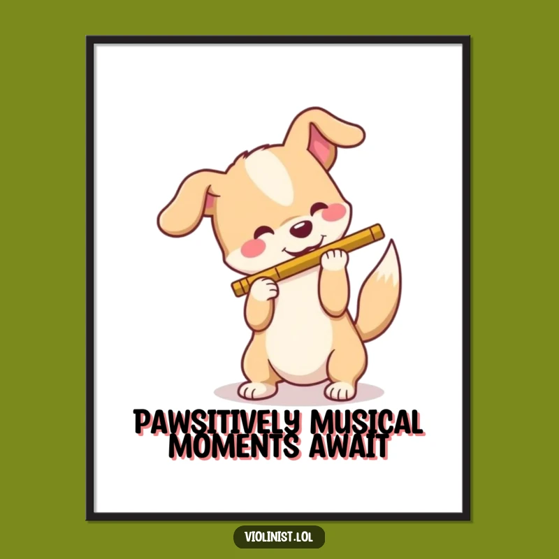 Free Printable Wall Art: Funny Dog Musician, Whimsical Art for Home, Humorous Downloadable Gift