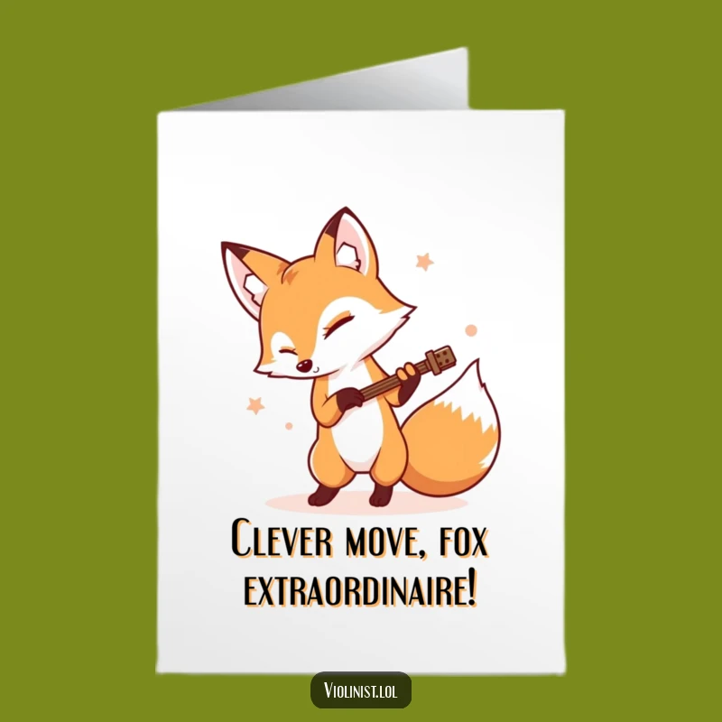 Free Printable Congrats Card: Fox's Rhythmic Success, Humorous Downloadable Gift