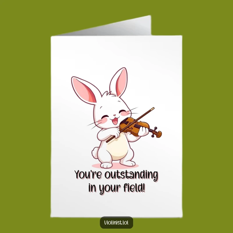 Free Printable Bunny Congrats Card - Musical Achievement Downloadable