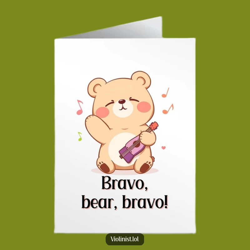 Free Printable Congrats Card: Blissful Bear Encore, Humorous Downloadable Gift