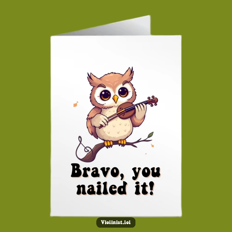 Free Printable Owl Congratulations Card: Funny Downloadable Gift for Musical Achievements