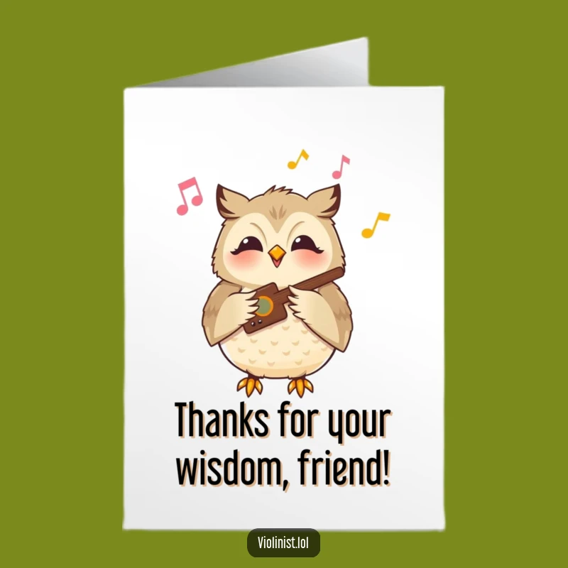 Free Printable Owl Thank You Card: Harmonious Thanks Downloadable for Gratitude